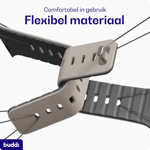 Buddi Luno Magnetisch Apple Watch Bandje 1-11/SE/Ultra 49/46/45/44MM Grijs afbeelding 7