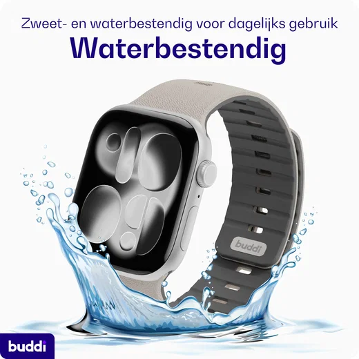 Buddi Luno Magnetisch Apple Watch Bandje 1-11/SE/Ultra 49/46/45/44MM Grijs afbeelding 6