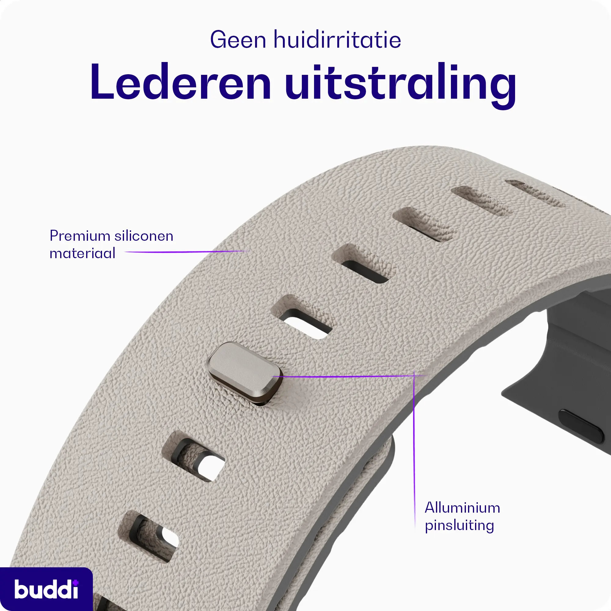 Buddi Luno Magnetisch Apple Watch Bandje 1-11/SE/Ultra 49/46/45/44MM Grijs afbeelding 9
