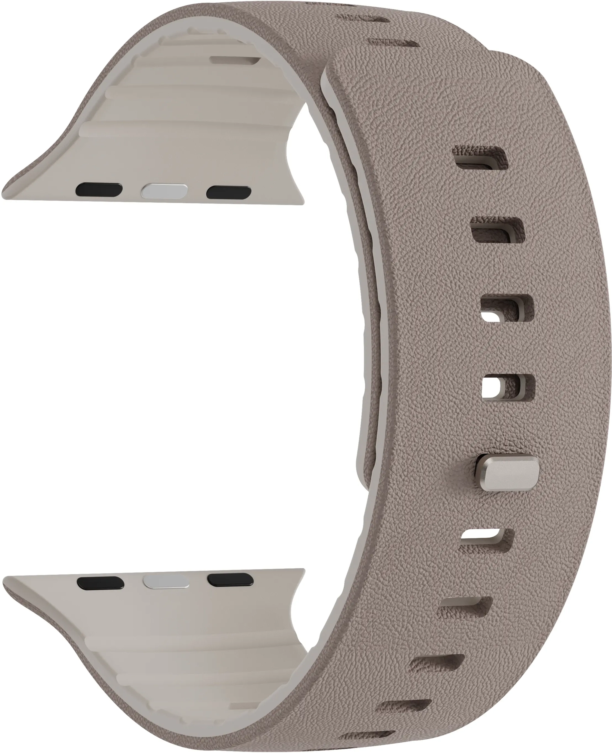 Buddi Luno Magnetisch Apple Watch Bandje - 1-11/SE - 38/40/41/42MM Taupe afbeelding 16