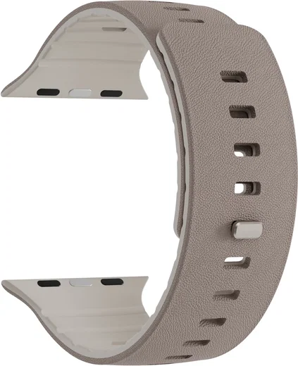Buddi Luno Magnetisch Apple Watch Bandje - 1-11/SE - 38/40/41/42MM Taupe afbeelding 16