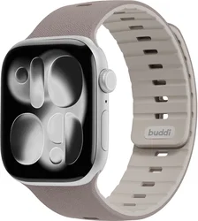 Buddi Luno Magnetisch Apple Watch Bandje - 1-11/SE - 38/40/41/42MM Taupe afbeelding