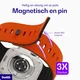 Buddi Luno Magnetisch Apple Watch Bandje - 1-11/SE - 38/40/41/42MM Oranje afbeelding 5