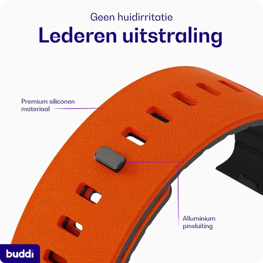 Buddi Luno Magnetisch Apple Watch Bandje - 1-11/SE - 38/40/41/42MM Oranje afbeelding 9