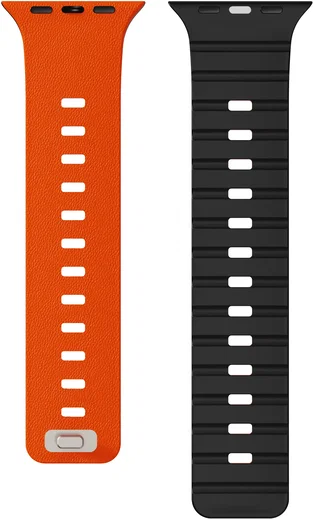 Buddi Luno Magnetisch Apple Watch Bandje - 1-11/SE - 38/40/41/42MM Oranje afbeelding 14
