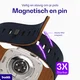 Buddi Luno Magnetisch Apple Watch Bandje - 1-11/SE - 38/40/41/42MM Indigo afbeelding 5