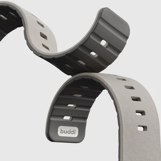 Buddi Luno Magnetisch Apple Watch Bandje - 1-11/SE - 38/40/41/42MM Grijs afbeelding 15