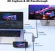 UGREEN USB-C Video Capture Card 2K@30Hz 1080P@60Hz 4K HDMI Passthrough 100W PD afbeelding 3