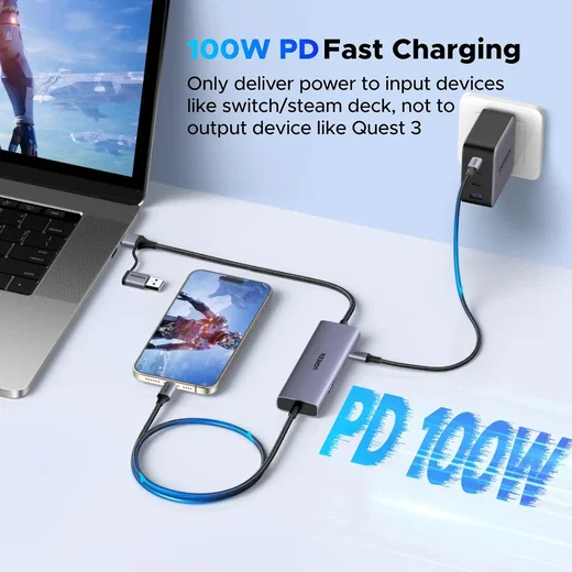 UGREEN USB-C Video Capture Card 2K@30Hz 1080P@60Hz 4K HDMI Passthrough 100W PD afbeelding 6