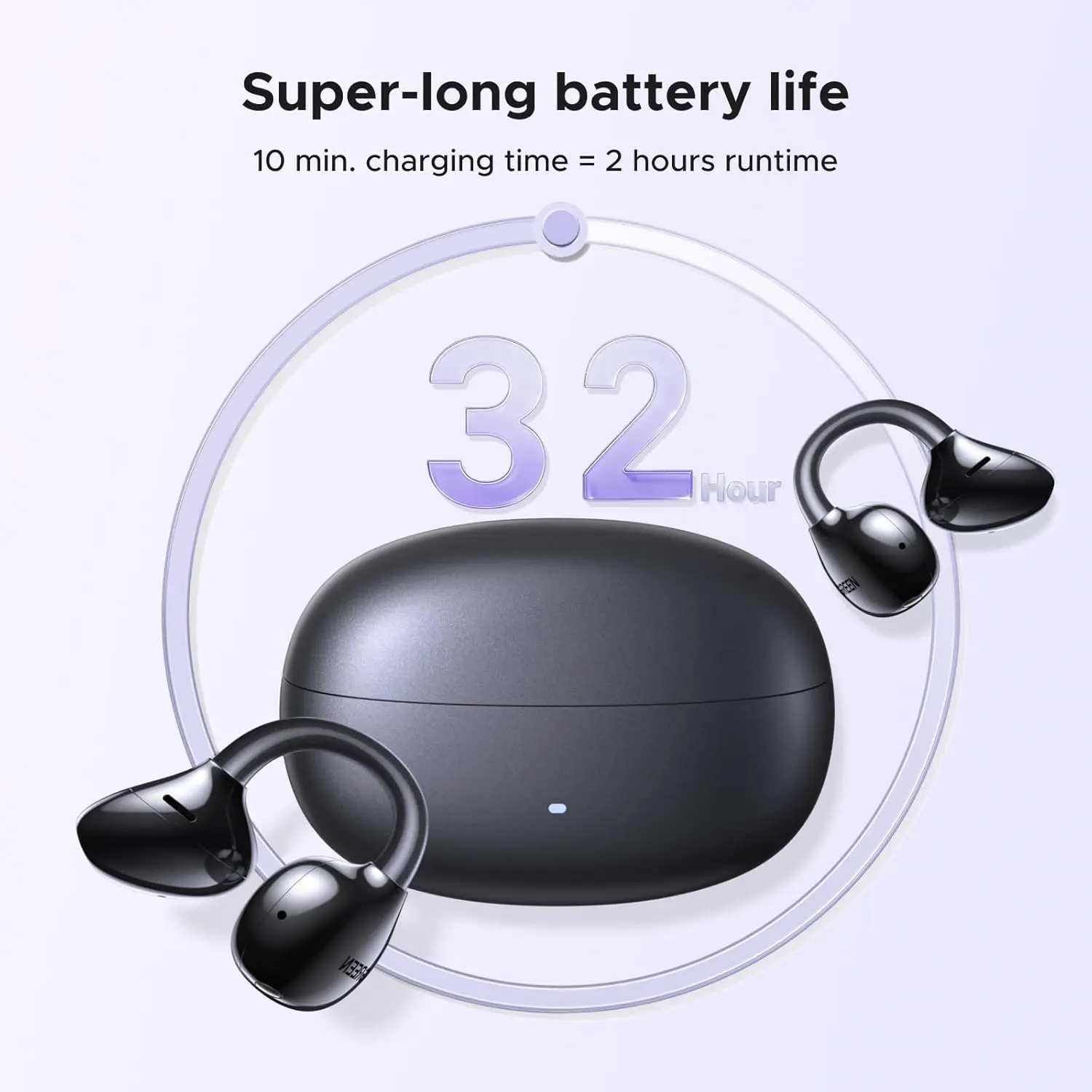 UGREEN ClipBuds Pro Draadloze Oortjes Bluetooth 6.0 ANC met Hi-Res Audio Zwart afbeelding 6
