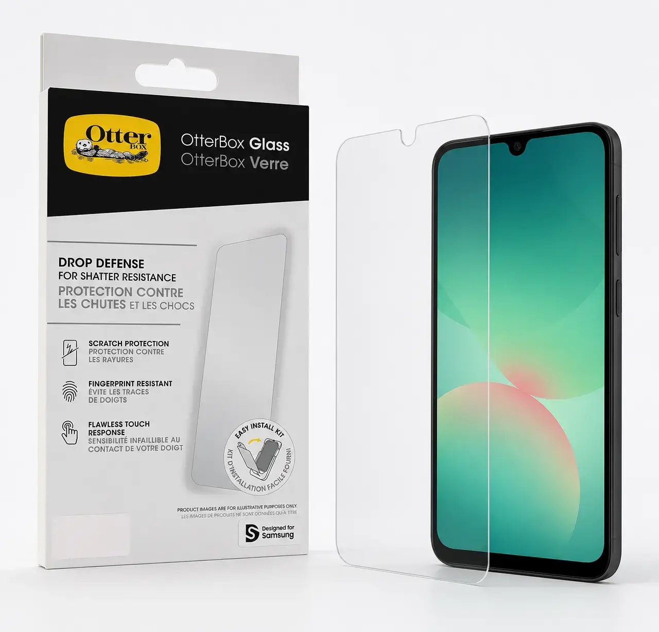 2-pack OtterBox Glass Samsung Galaxy A26 Screen Protector afbeelding 2