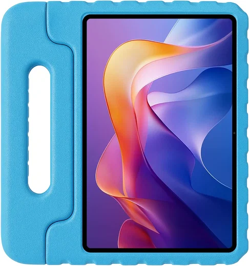 HappyCase Xiaomi Redmi Pad 2 / Xiaomi Pad SE Kinder Tablethoes met Handvat Blauw afbeelding 1