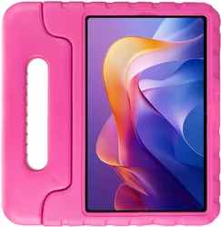 HappyCase Xiaomi Redmi Pad 2 / Xiaomi Pad SE Kinder Tablethoes met Handvat Roze afbeelding