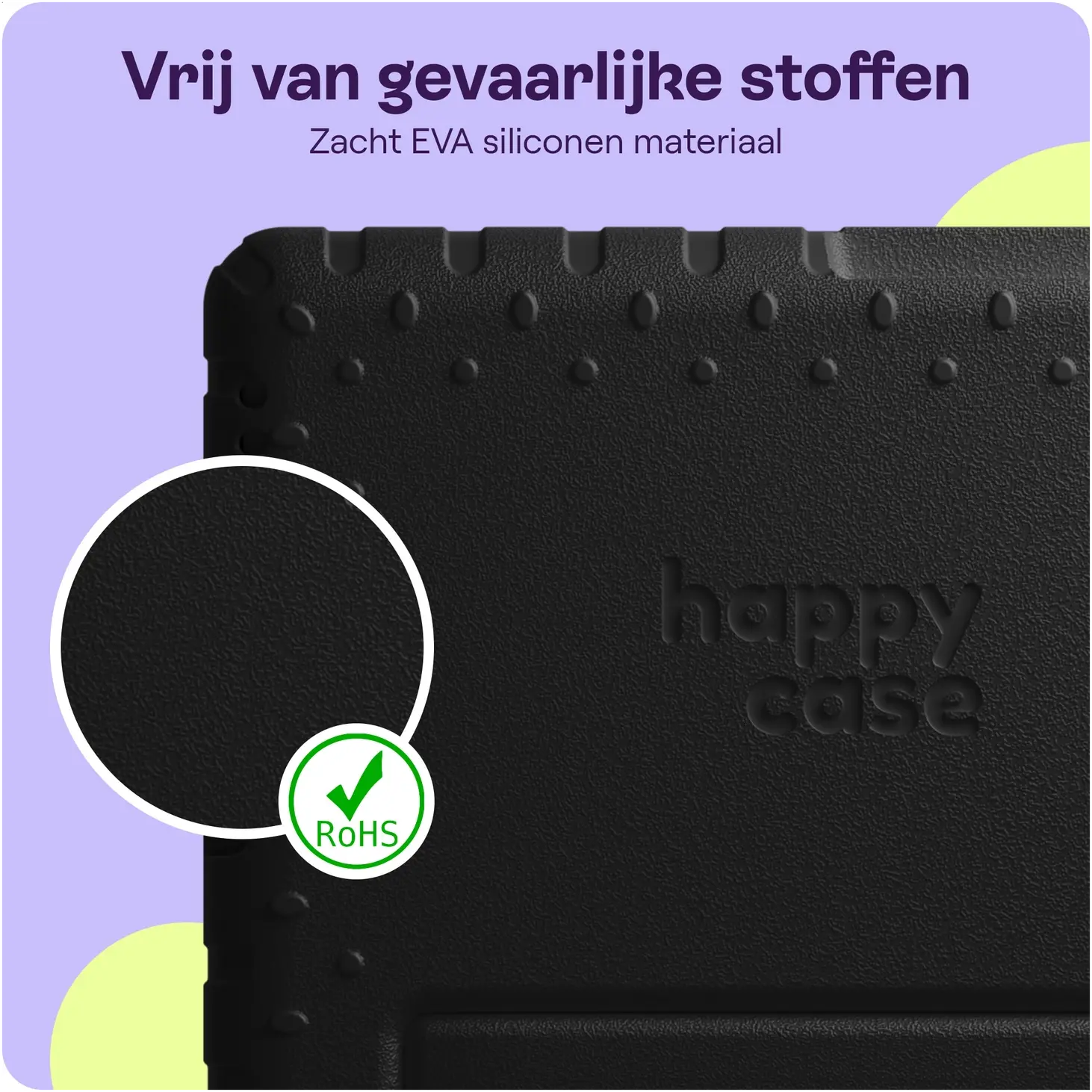 HappyCase Xiaomi Redmi Pad 2 / Xiaomi Pad SE Kinder Tablethoes met Handvat Zwart afbeelding 3