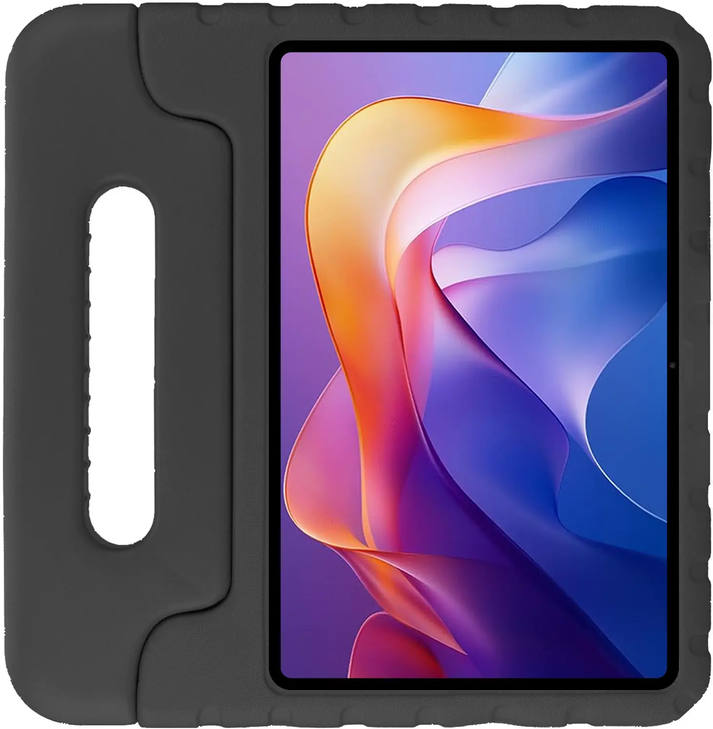 HappyCase Xiaomi Redmi Pad 2 / Xiaomi Pad SE Kinder Tablethoes met Handvat Zwart afbeelding 1