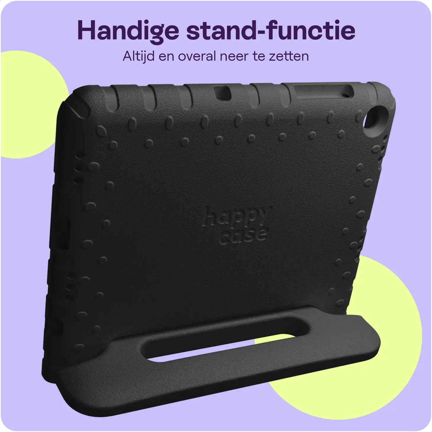 HappyCase Xiaomi Redmi Pad 2 / Xiaomi Pad SE Kinder Tablethoes met Handvat Zwart afbeelding 5