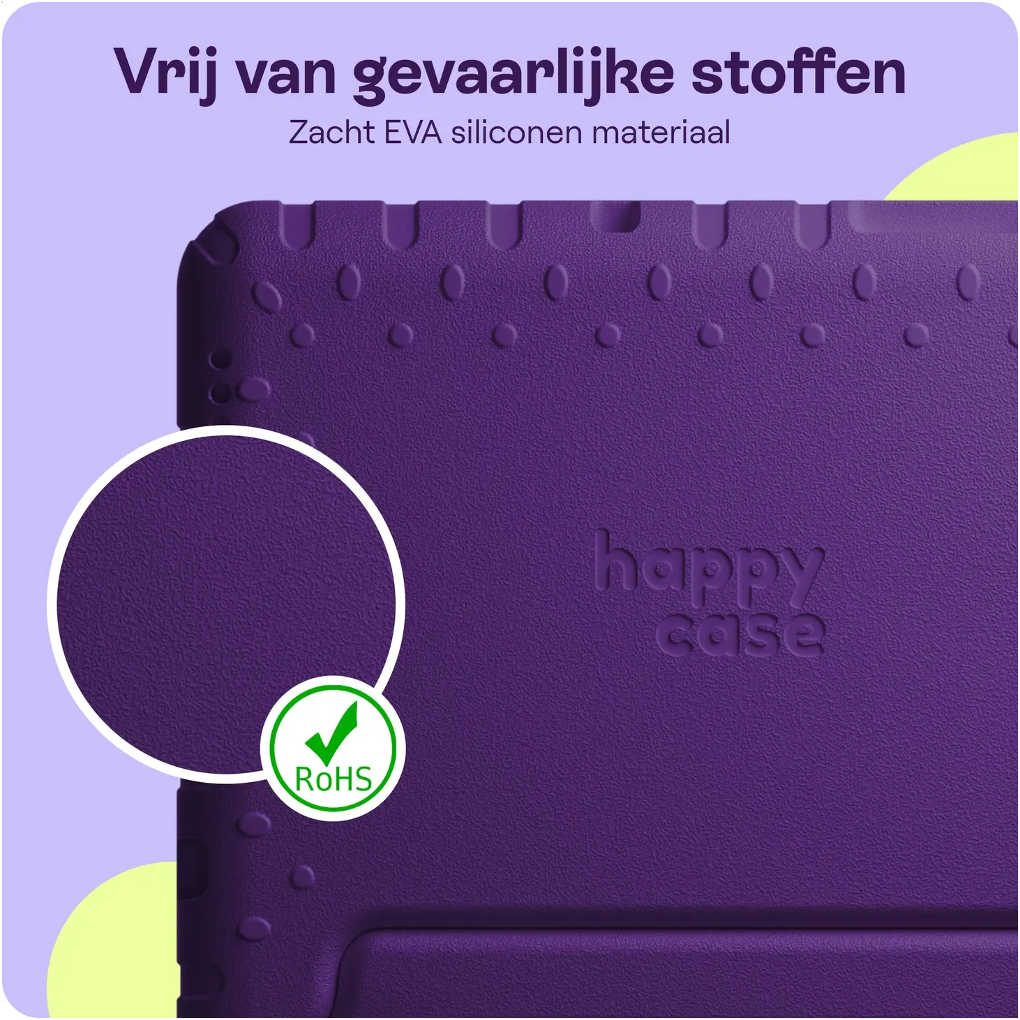 HappyCase Xiaomi Redmi Pad 2 / Xiaomi Pad SE Kinder Tablethoes met Handvat Paars afbeelding 2