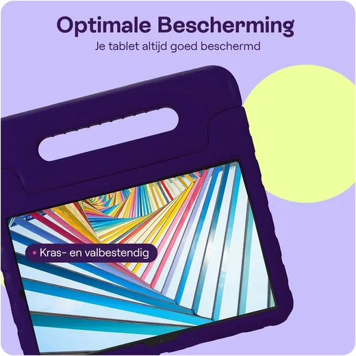 HappyCase Xiaomi Redmi Pad 2 / Xiaomi Pad SE Kinder Tablethoes met Handvat Paars afbeelding 4