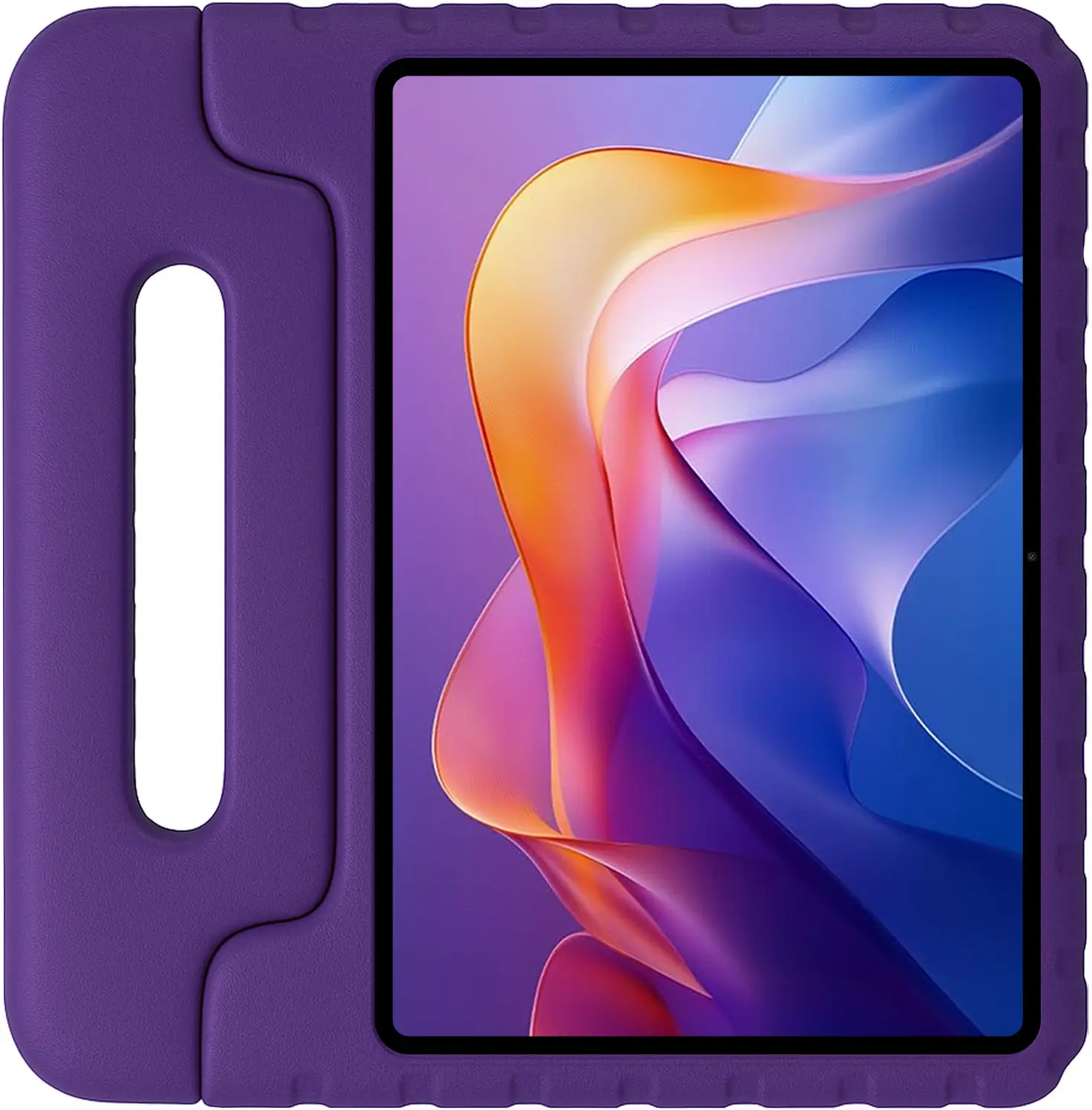 HappyCase Xiaomi Redmi Pad 2 / Xiaomi Pad SE Kinder Tablethoes met Handvat Paars afbeelding 1