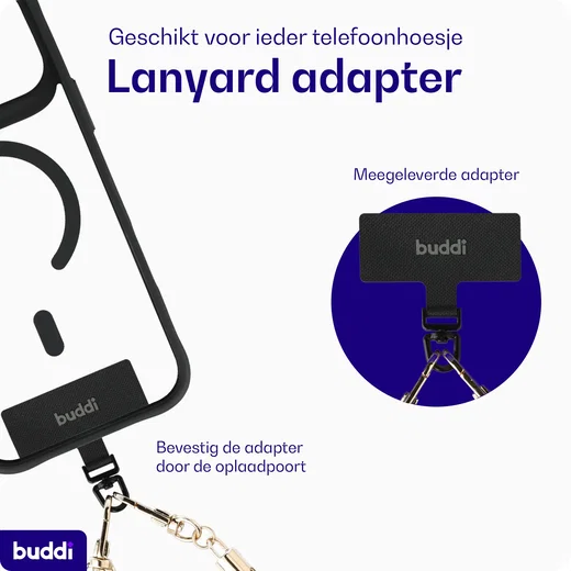 Buddi Nylon Pad Telefoonkoord Bevestigingsplaatje afbeelding 2