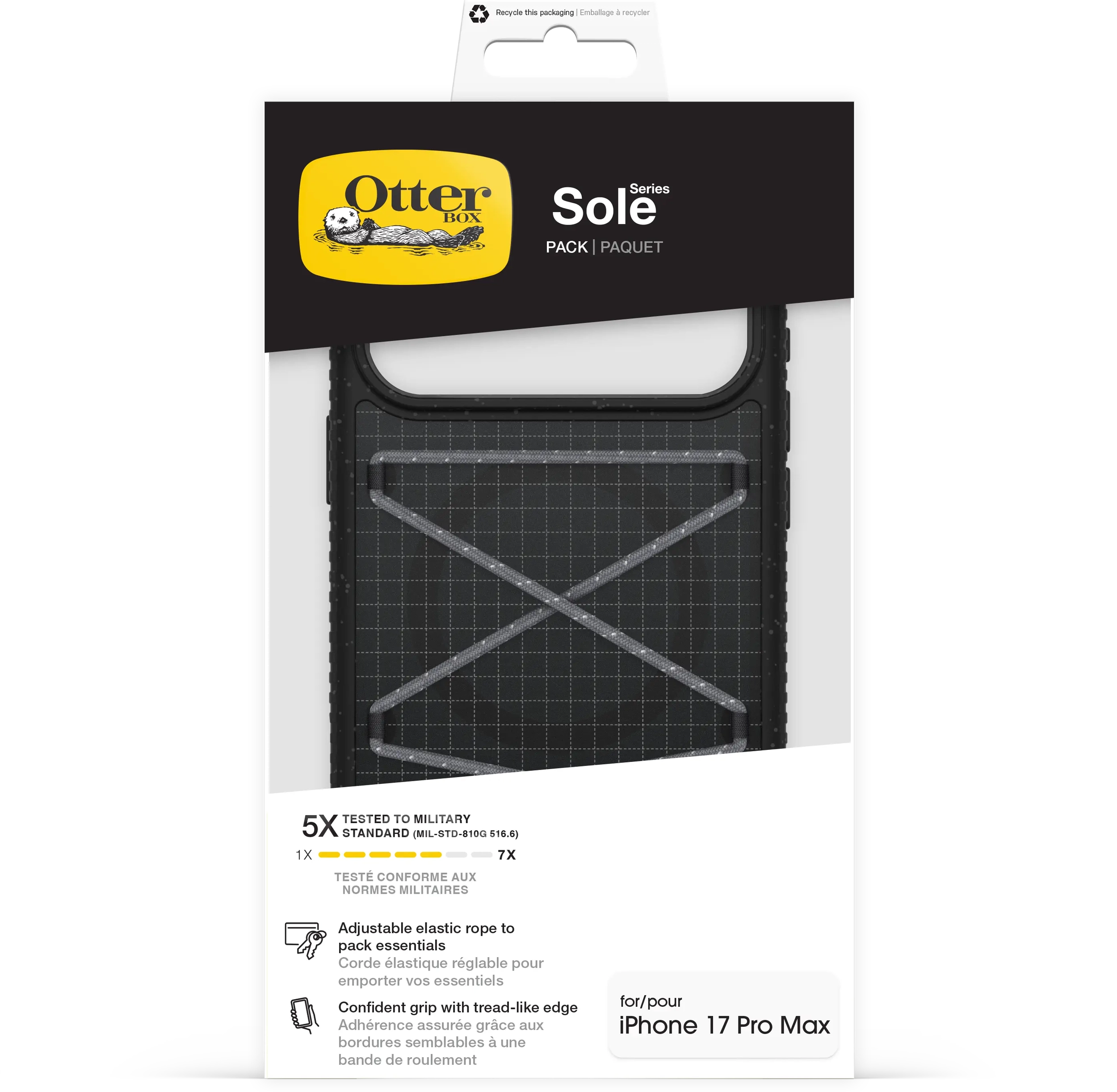 OtterBox Sole Series Apple iPhone 17 Pro Max Hoesje Magnetic met Draaglus Zwart afbeelding 5