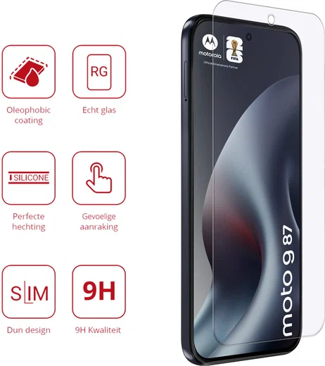 Rosso Motorola G87 9H Tempered Glass Screen Protector afbeelding 2