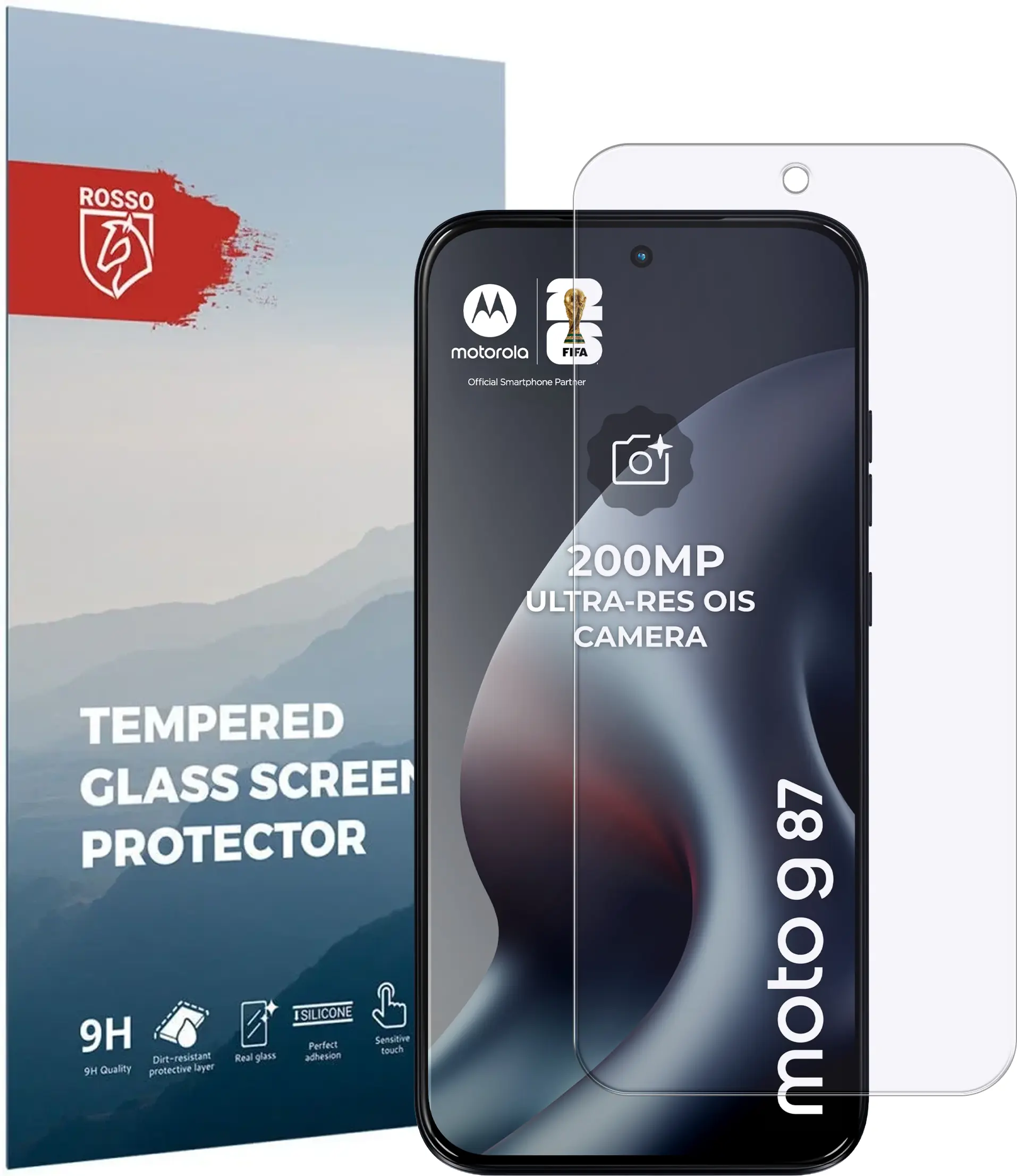 Rosso Motorola G87 9H Tempered Glass Screen Protector afbeelding 1