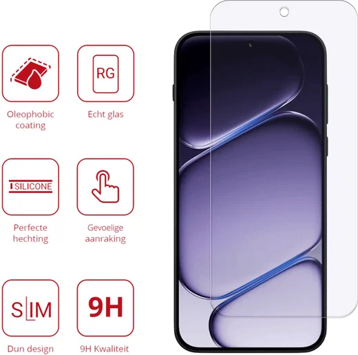 Rosso OnePlus Nord CE 6 Lite 9H Tempered Glass Screen Protector afbeelding 2