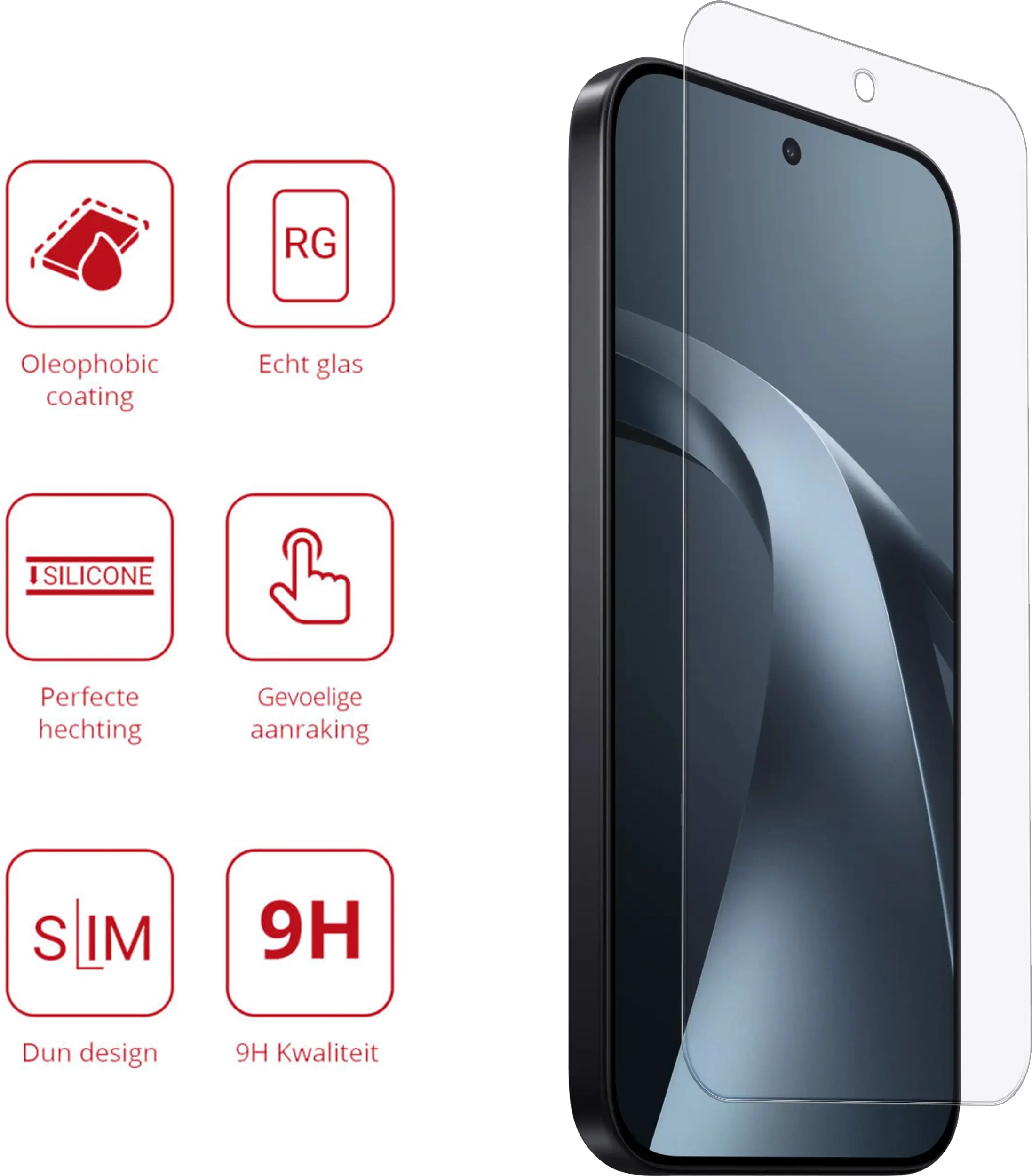 Rosso Xiaomi 17T 9H Tempered Glass Screen Protector afbeelding 2