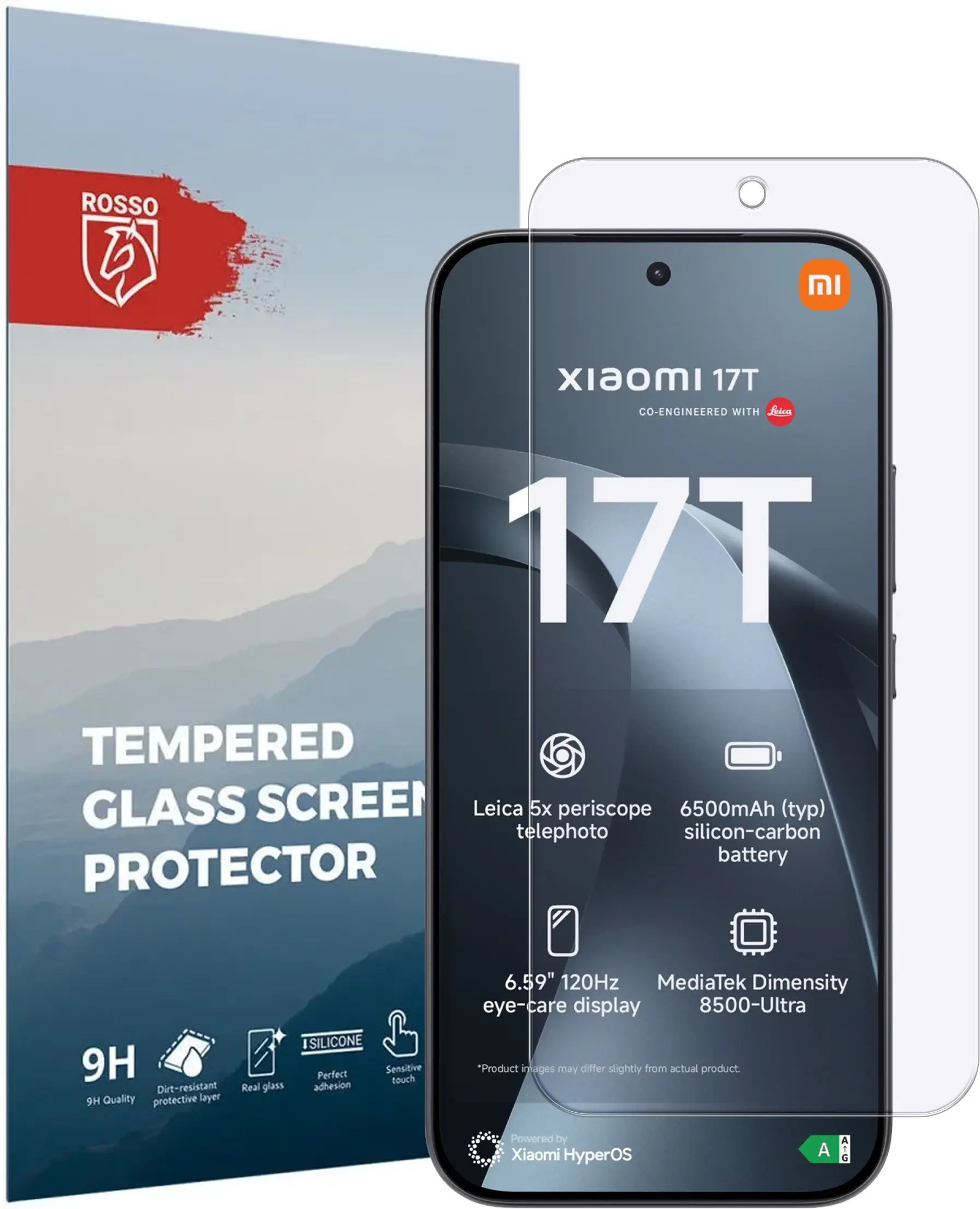 Rosso Xiaomi 17T 9H Tempered Glass Screen Protector afbeelding 1