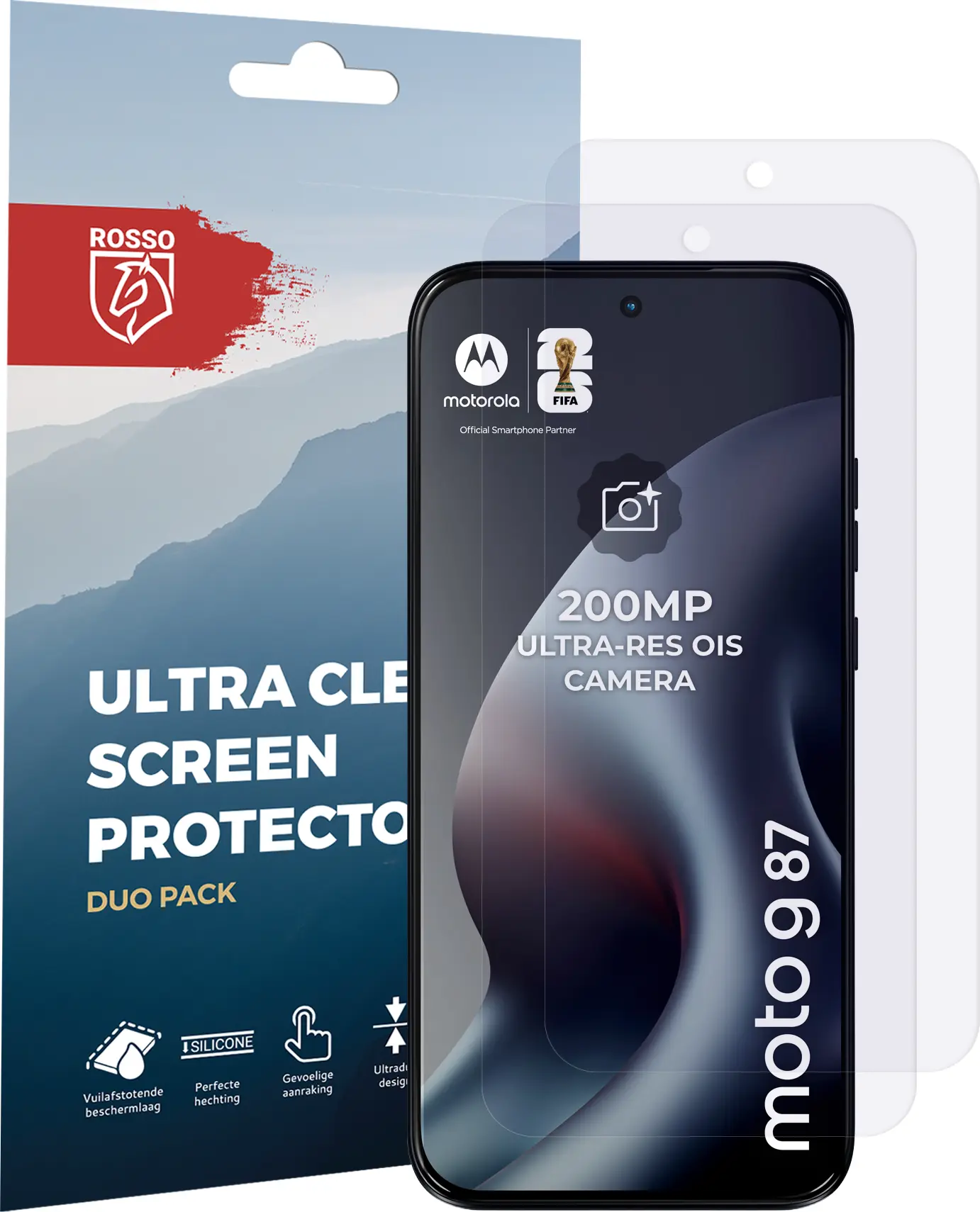 Rosso Motorola G87 Screen Protector Case Friendly Folie Duo Pack afbeelding 8