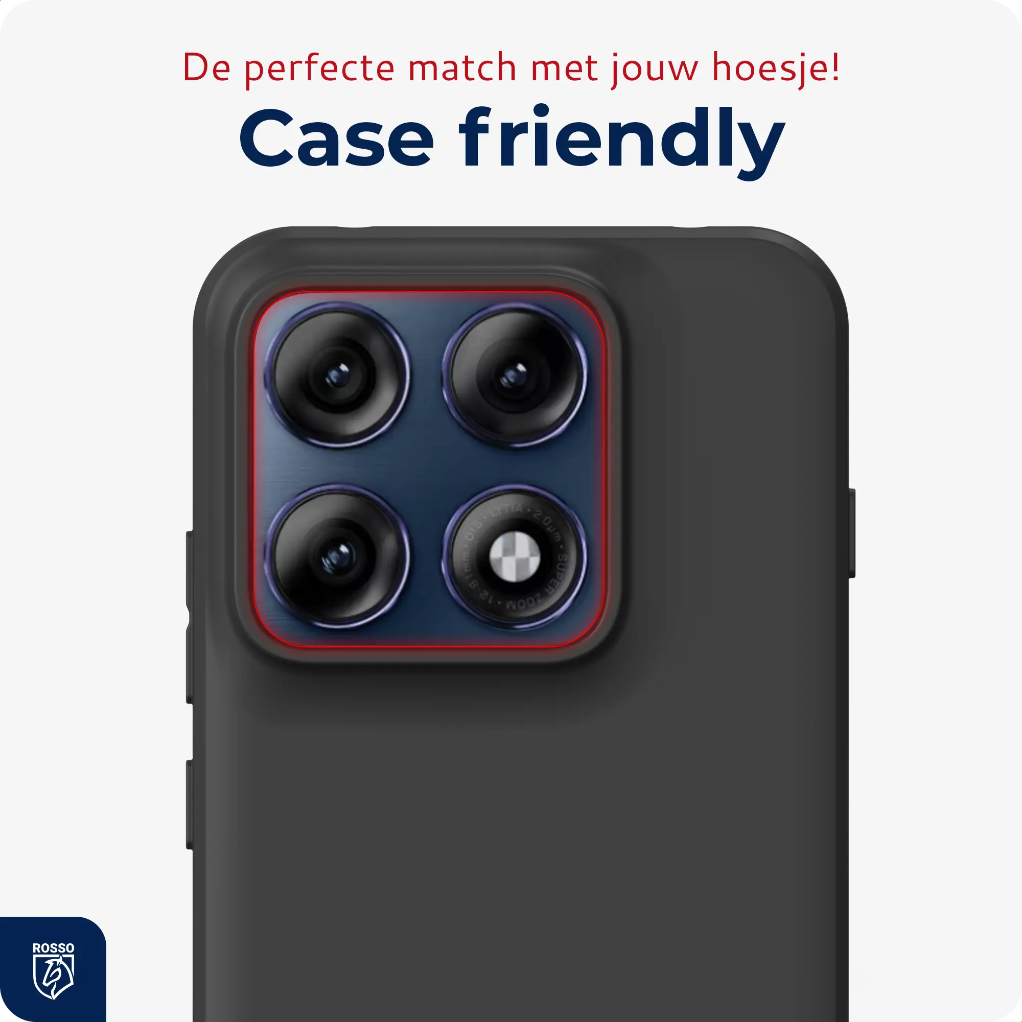 Rosso Motorola Edge 70 Pro Camera Lens Protector Transparant afbeelding 6