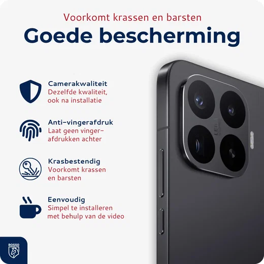 Rosso Xiaomi 17T Camera Lens Protector Zwart afbeelding 6