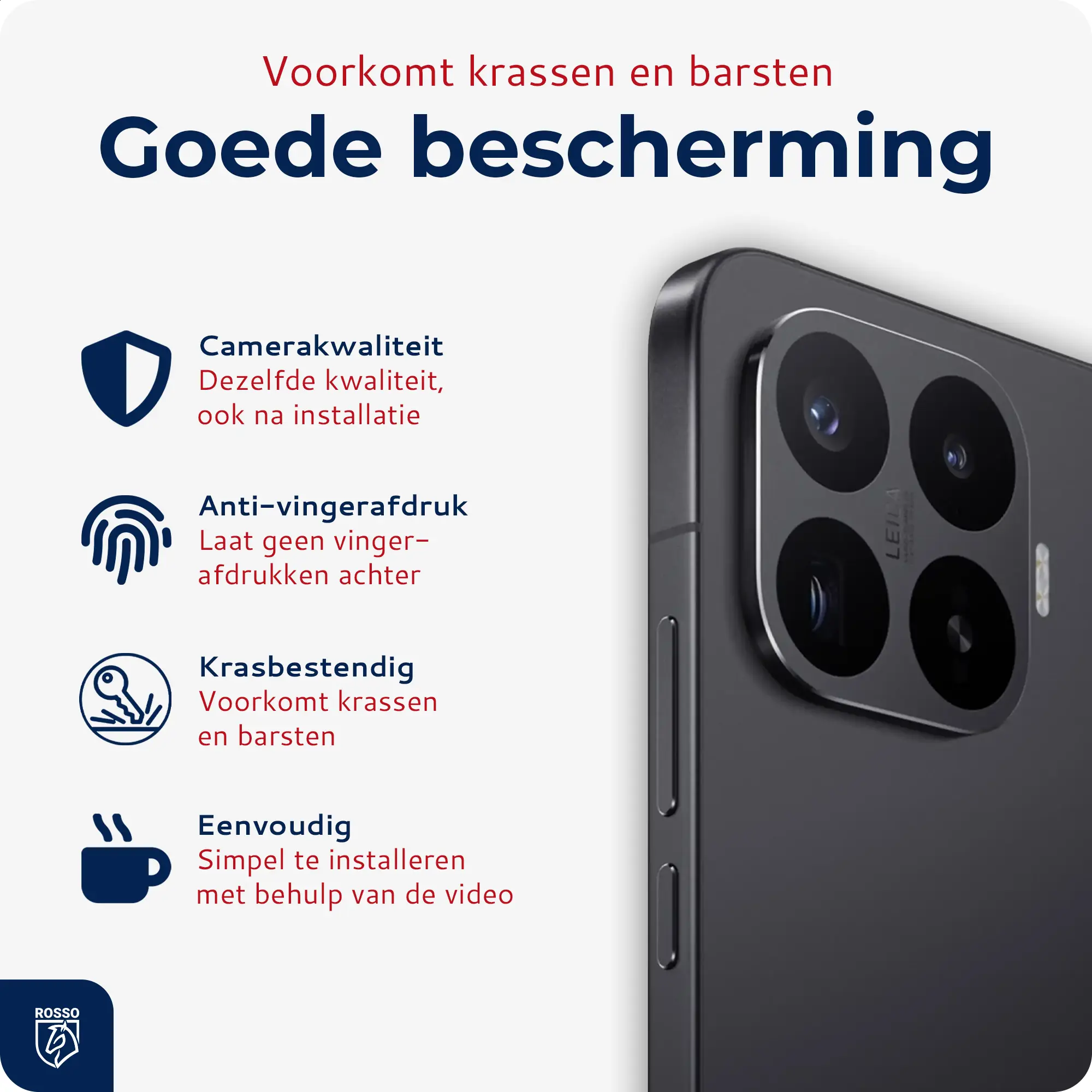 Rosso Xiaomi 17T Pro Camera Lens Protector Zwart afbeelding 2