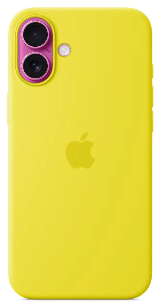 Origineel Apple iPhone 16 Plus Hoesje MagSafe Silicone Case Geel afbeelding 2