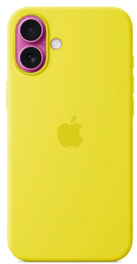 Origineel Apple iPhone 16 Plus Hoesje MagSafe Silicone Case Geel afbeelding 2