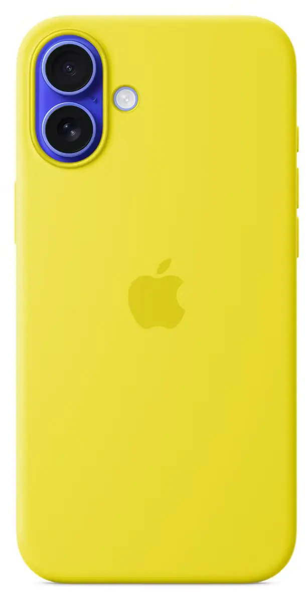 Origineel Apple iPhone 16 Plus Hoesje MagSafe Silicone Case Geel afbeelding 4