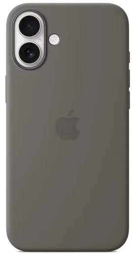 Origineel Apple iPhone 16 Plus Hoesje MagSafe Silicone Case Grijs afbeelding 2