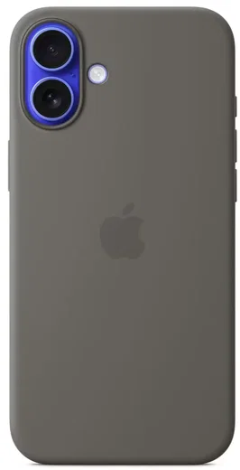 Origineel Apple iPhone 16 Plus Hoesje MagSafe Silicone Case Grijs afbeelding 3