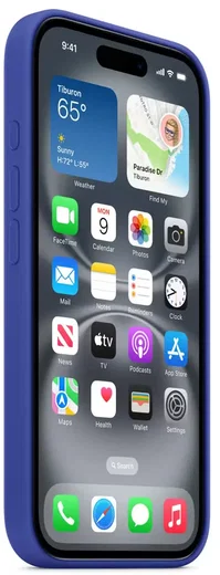 Origineel Apple iPhone 16 Plus Hoesje MagSafe Silicone Case Blauw afbeelding 5