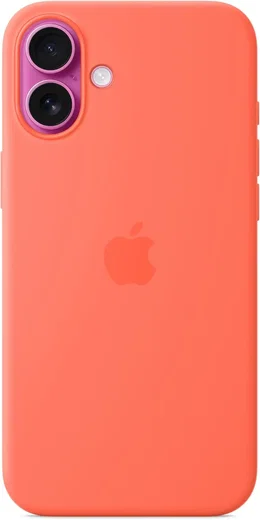 Origineel Apple iPhone 16 Plus Hoesje MagSafe Silicone Case Oranje afbeelding 4