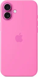 Origineel Apple iPhone 16 Plus Hoesje MagSafe Silicone Case Roze afbeelding
