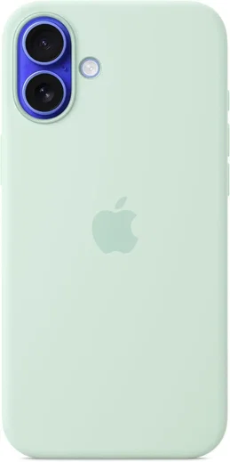 Origineel Apple iPhone 16 Plus Hoesje MagSafe Silicone Case Mint afbeelding 2