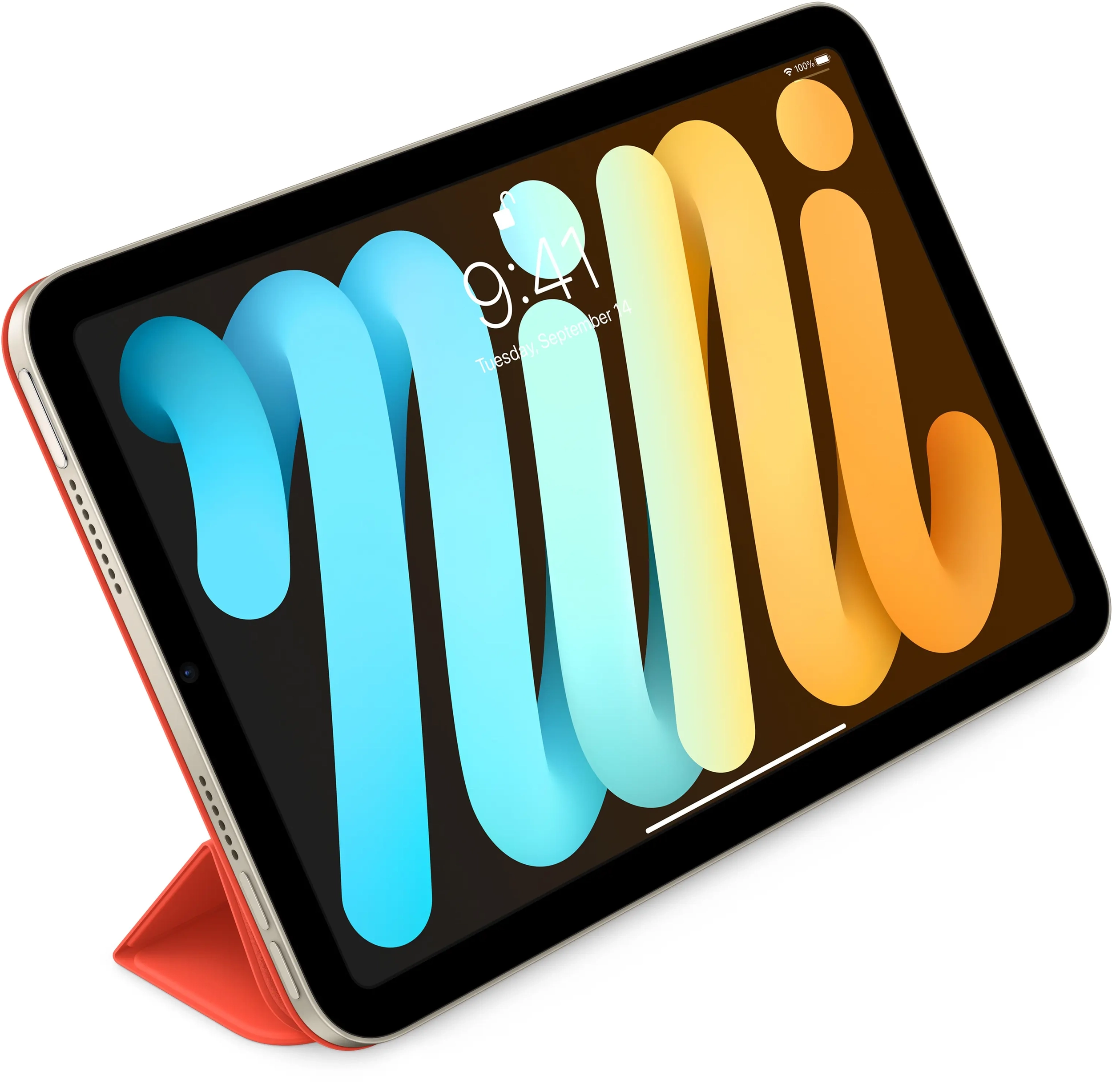 Originele Apple Smart Folio Apple iPad Mini 7 / 6 Hoes Tri-Fold Oranje afbeelding 2