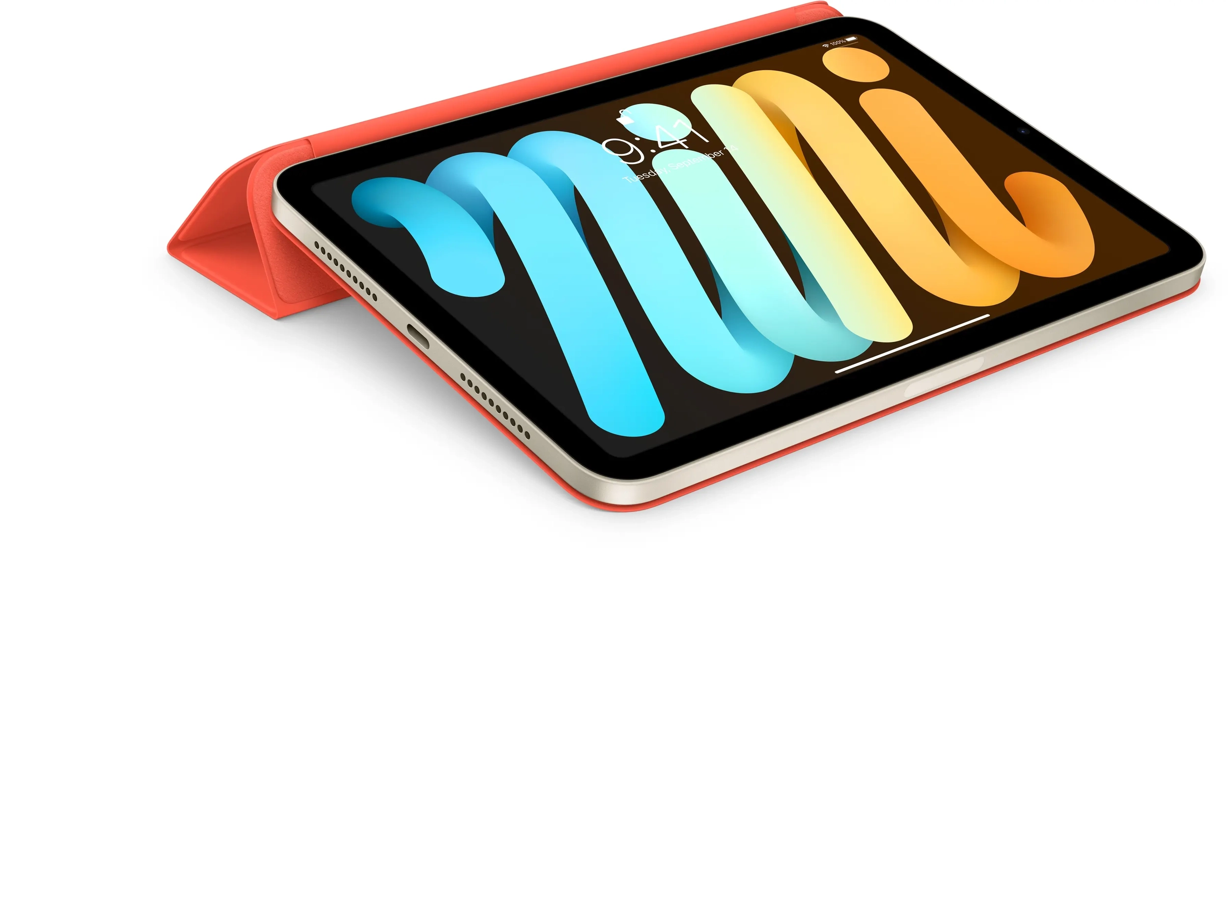 Originele Apple Smart Folio Apple iPad Mini 7 / 6 Hoes Tri-Fold Oranje afbeelding 3