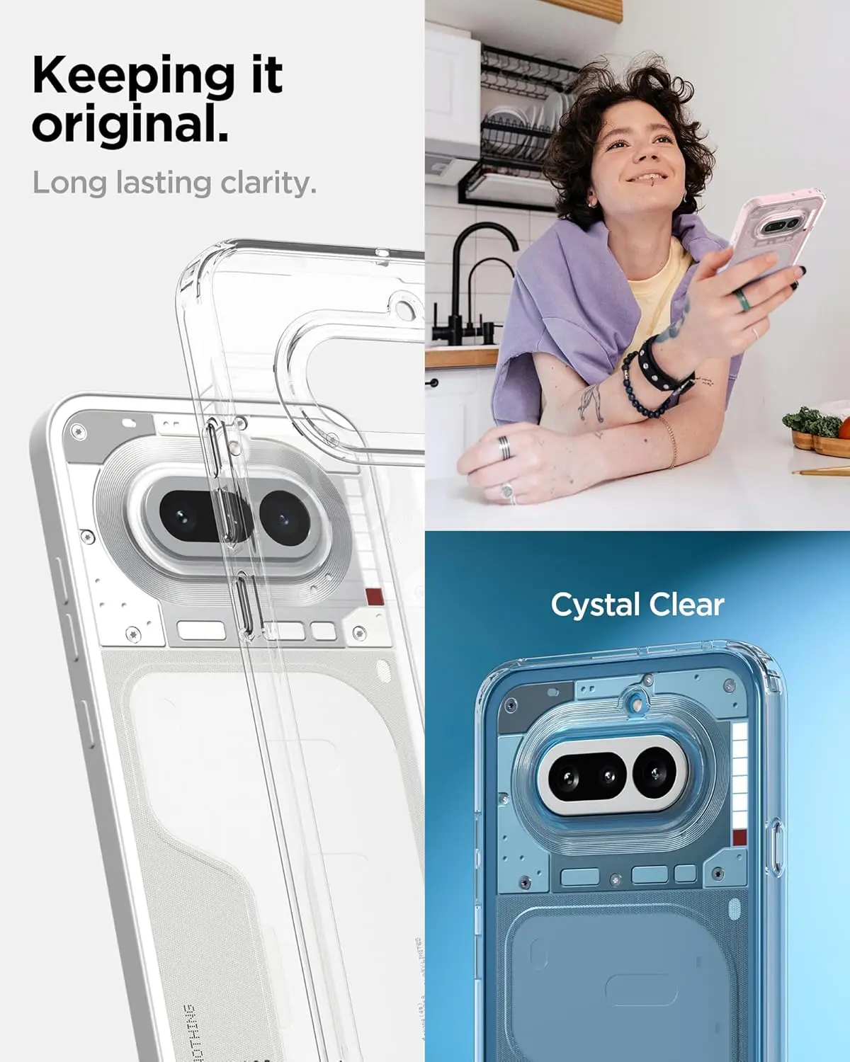 Spigen Ultra Hybrid Nothing Phone (4a) Hoesje Back Cover Transparant afbeelding 3