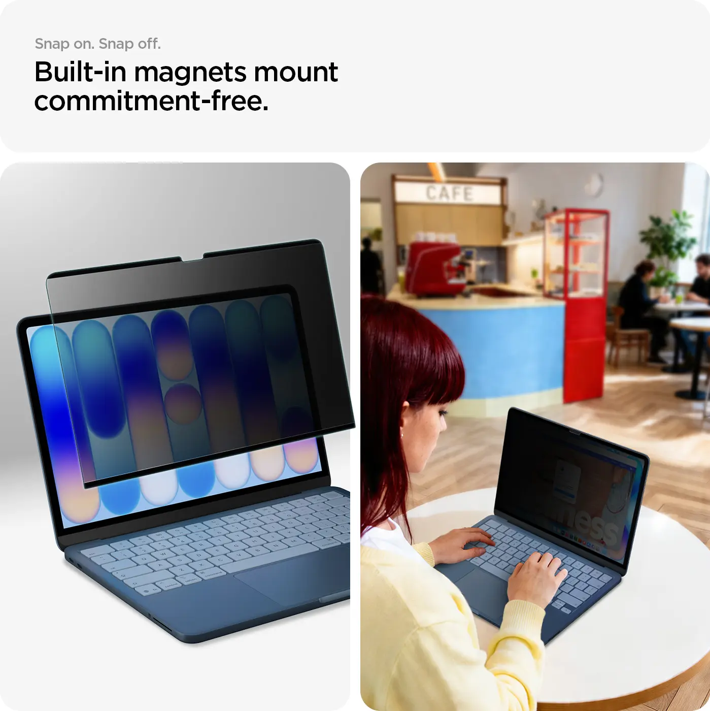 Spigen SafeView Apple MacBook Neo 13 (2026) Screen Protector Privacy afbeelding 4