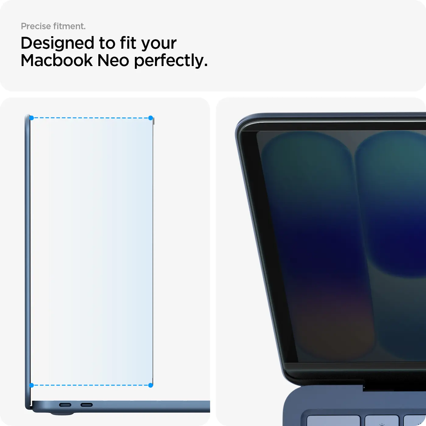 Spigen SafeView Apple MacBook Neo 13 (2026) Screen Protector Privacy afbeelding 7