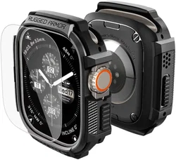 Spigen Rugged Armor - Apple Watch Ultra 3/2/1 Hoesje - Full Protect - Zwart afbeelding