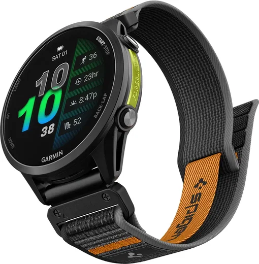 Spigen Athlex Air Garmin QuickFit 22MM Bandje Zwart Oranje afbeelding 1